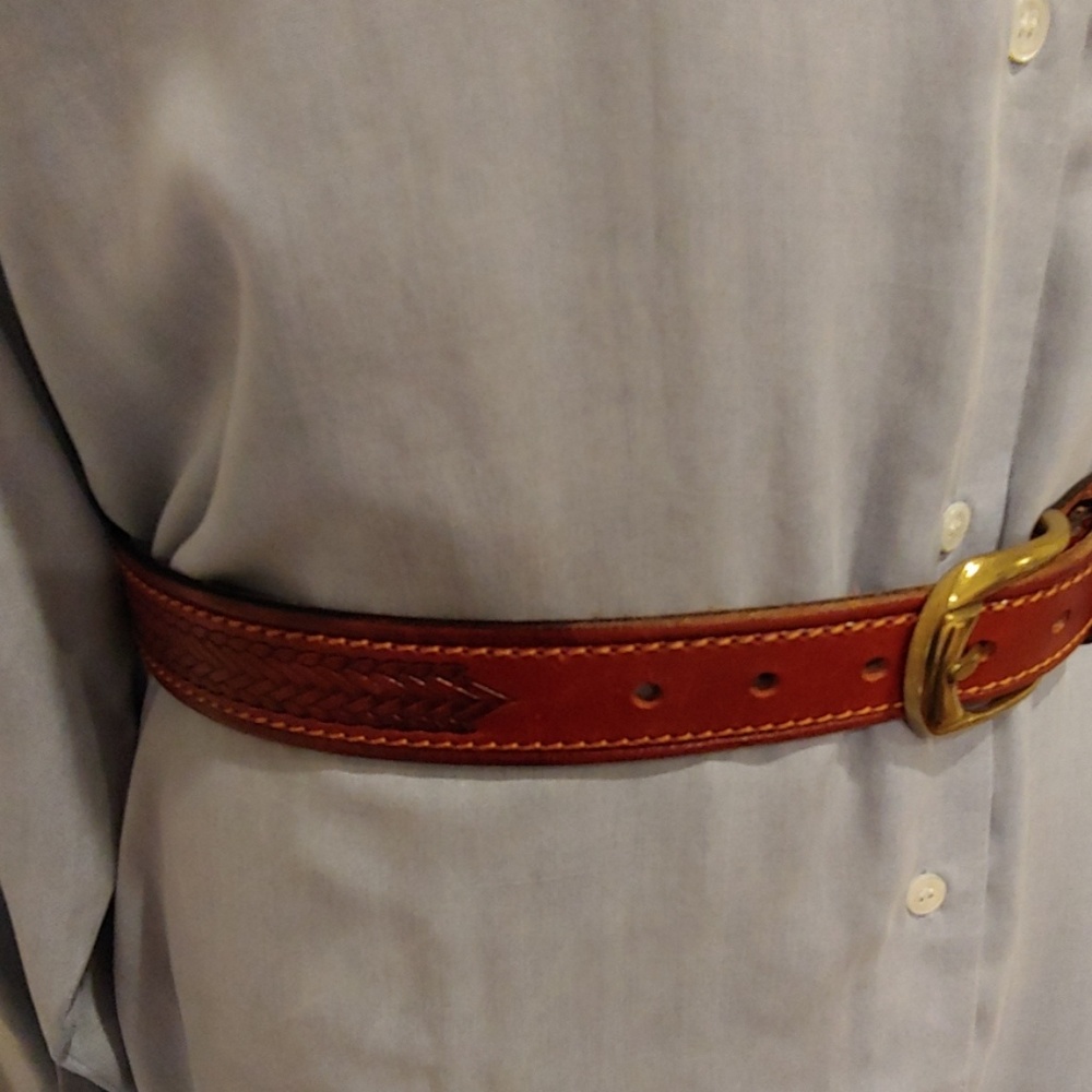Italian Full Grain Leather Belt - Picture 2 of 4